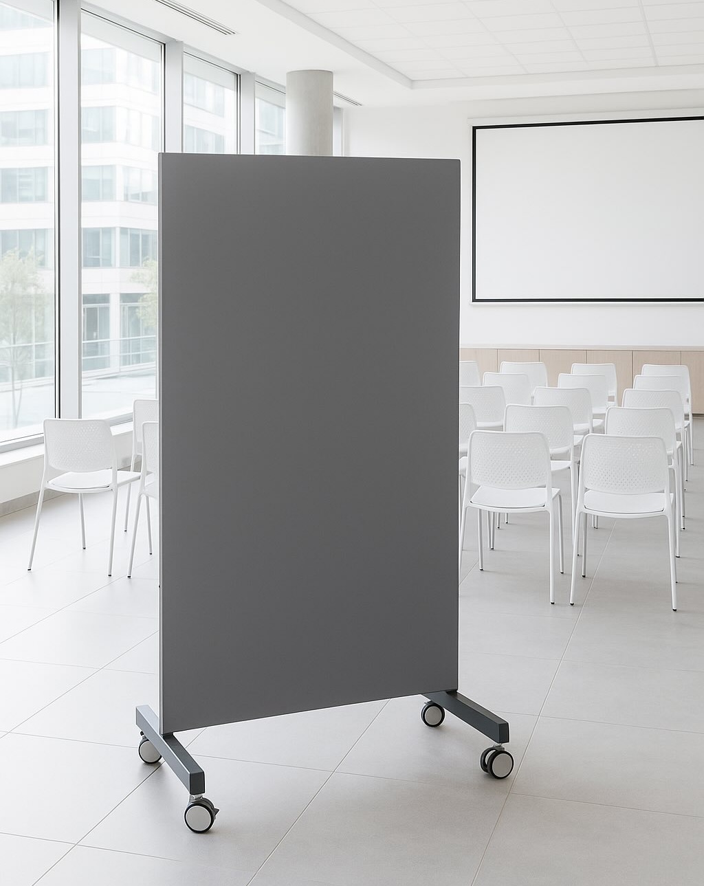 Ecran de separation ou tableau d'affichage déplaçable